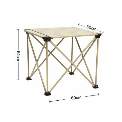 China Easy-Carry Camping Picnic Barbecue Folding Egg Roll Table Large Portable Outdoor Furniture Aluminum Folding Camping Table for sale