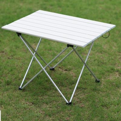 China Wholesale Outdoor Portable Picnic Outdoor Portable Picnic BBQ Light Table Stools Aluminum Alloy Easy-carry Folding Camping Aluminum Self-Motor Folding Table for sale