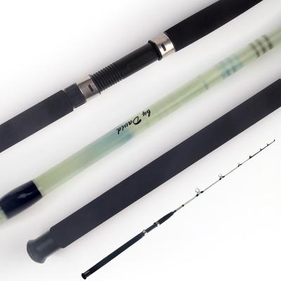 China Custom 2.1m Glass One Section Rotating Spinning Rod Solid Fiber Glass Sea Freshwater Freshwater Telescopic Fishing Rod for sale