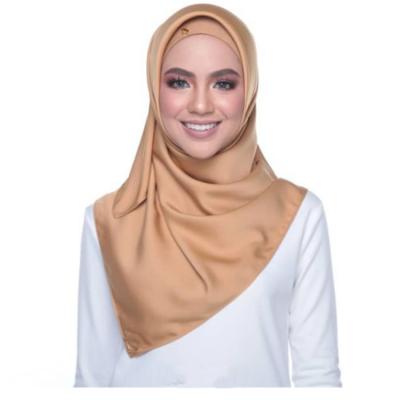 China Wholesale price 90*90cm women's satin color women's hijabs scarf pure muslim luxury muslim scarf islamic hijab shawls and wraps for sale