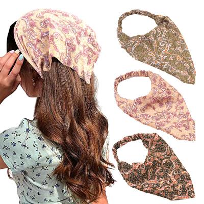 China Environmentally Friendly Hot Selling Bandanas Headwear Wrist Wrap Scarf Women Hair Head Band Printing Hair Accessories for sale