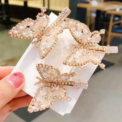 China 2020 Environmentally Friendly Mini Hair Pins Barrette Wedding Hair Accessories Women Butterfly Korean Hair Clips Fashion for sale