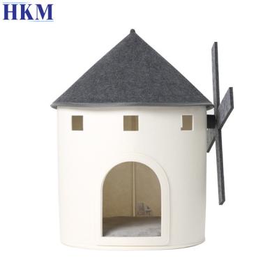 China Environmental Protection Sustainable Removable Short Pile Cloth Customized Leisure Scratch Resistance Windmill Cat House for sale