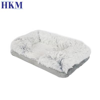 China Durable High Quality Washable Memory Foam Customized Double Sided Gray Sofa Cat Dog Pet Nest Bed for sale