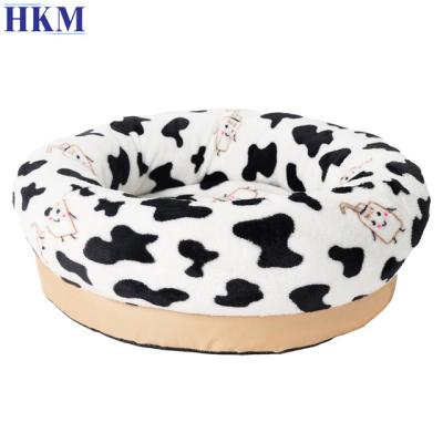 China New Design Donut Bed Washable Warm Deep Sleep Pet Nest Super Sustainable Comfortable Small And Medium Pet Bed for sale