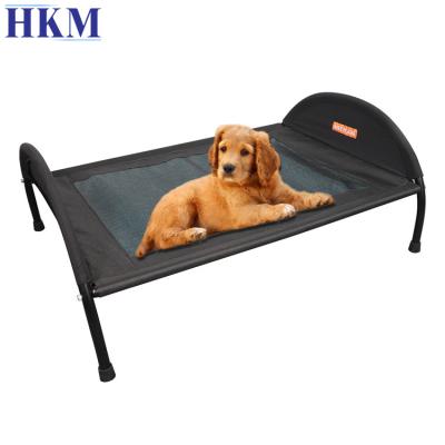 China Size M Customize Black Outdoor Comfortable Portable Luxury Pet Bed High Ventilation Metal Dog Bed Large for sale