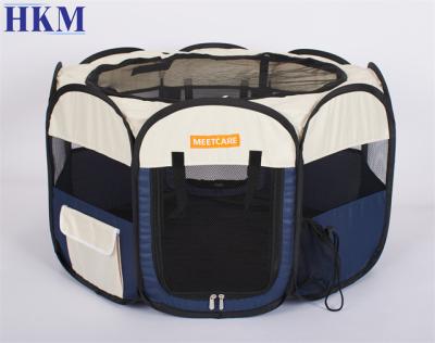 China Customized Small Size Oxford Breathable Portable Fold Dog Blue Ventilation Indoor And Outdoor Tent for sale