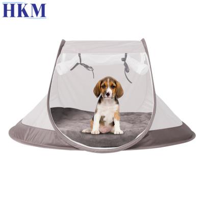 China Travel Indoor Durable Folding Designer Made Oxford Customized Gray For Medium Or Large Dogs Foldable Dog Tent for sale