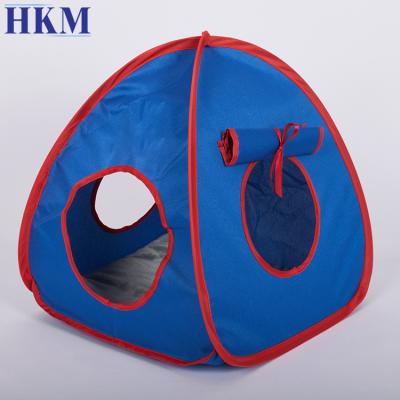 China Breathable Inexpensive Large Space Dog Tent Can Be Customized Dark Blue Unique Portable Folding Pet Tent for sale