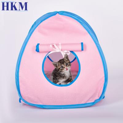 China Customized cute breathable creative foldable outdoor pet camping tent rose fashion pet products for sale