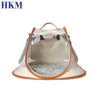 China High Quality Durable Foldable Soft Edge Pet Carrier Bag Small And Medium Pets Customized Comfortable Portable Brown Pet Bag for sale