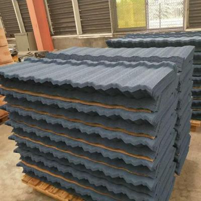 China Modern Stone Roofing Tile Stone Coated Steel Metal / Coated Roof Tile For Nigeria Morocco Togo Sierra Leone for sale