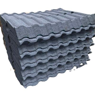 China Material Modern Stone Building Metal Coated Roof Tile , Low Price Plate Material Roofing Tiles for sale