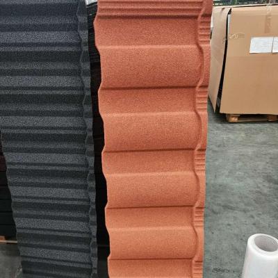 China Modern Nigeria Building Material Stone Coated Roof Tile Sand Coated Roofing for sale