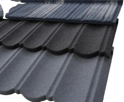 China Modern Stone Metal Roof / Coffee Color Coated Metal Brown Roofing for sale