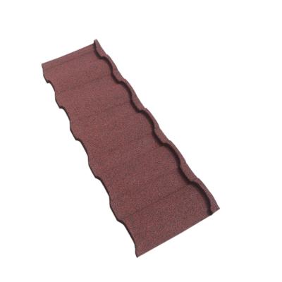 China Fireproof Sheet Price In Types Iron Sand Stone Kenya Roof Tiles Coated Steel Stone Bent Tiles Color Roofing Tile 1340x420mm Customized for sale