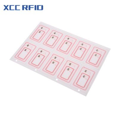 China Can Customize RFID Prelam For Standard Card Chip EV1 RFID Ultralight Smart Inlay Sheet for sale