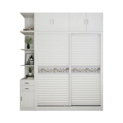 China (Door Others)Adjustable 2 Sliding White Wooden Bedroom Furniture Wardrobe For Bedroom for sale