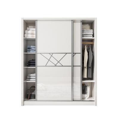 China 1.2m 1.4m 1.6m 1.8m Adjustable Storage 2 Door White Sliding Door Wardrobe (Other) for sale