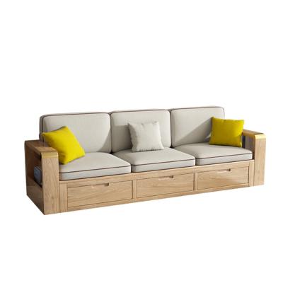 China Storage All Living Room Furniture Sets Solid Wood Sectionals Sofas for sale