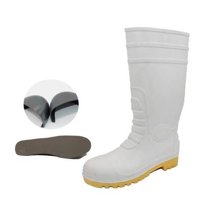 China Comfortable White Steel Toe Rubber Boots , Stab Proof High Rubber Work Boots for sale