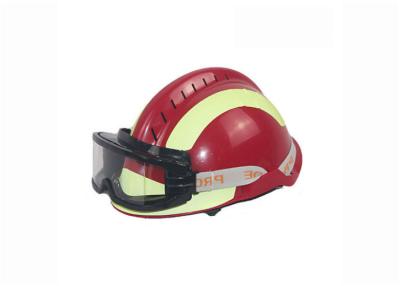 China Rescue Site Construction Safety Helmets Synthetic Fiber Material With Goggles for sale