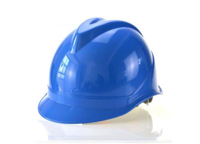 China V Type Blue Construction Worker Helmet High Strength ABS Material Size 52-63cm for sale