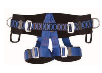 China Black / Blue Safety Harness Belt , Adjustable Climbing Safety Belt Customized Logo for sale