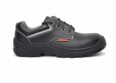 China Anti Static Non Slip Oil Resistant Work Shoes Heel And Tongue Black PU Material for sale