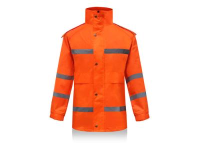 China Size XS-5XL Industrial Work Clothes , Safety Protect Orange Work Overalls With Hat for sale