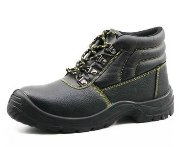 China PU Artificial Leather Industrial Mens Safety Work Shoes High Ankle Air Mesh Fabric Lining for sale