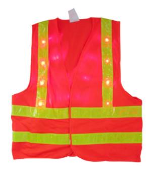 China Knited Fabric Fluorescent Safety Vest Security Hi Vis Vest For Outdoor Working for sale