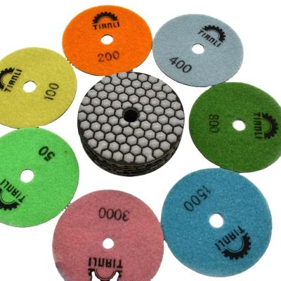 China Specially use for processing natural stones in various shape Dry Polishing Stone Pads No Water Diamond Tool For Dry Sandpaper Stone Abrasive Tools Grinder Flexible Polishing Angle Pad for sale