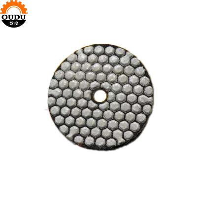 China Honeycomb Marble Diamond Dry Polishing Pad For Stone 4 Inch Dry Polishing Pad For Concrete And Title Use For Dry No Need Water for sale