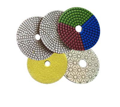 China Marble / Granite / Plum Blossom Diamond Polishing Pads 3 Step Dry And Wet Stone Polishing Pads 3 Step Start Pad for sale