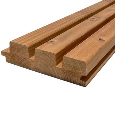 China Modern Heat Treated Pine Wall Cladding Decking Ceiling Lumber Lumber Pine Strip Modern for sale