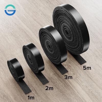 China Cables 0.5m 1m 2m 3m 5m Organizer Wire Winder Clip Earphone Tidy Holder Clip Nylon Hose Zip Tie Cable Tape for sale