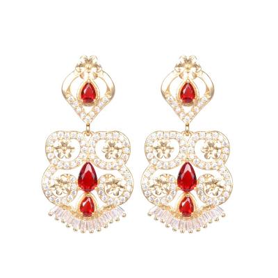 China Newest CLASSIC Handmade Charm Jewelry 18k Gold Filled Luxury Noble Jhumka Earring for sale