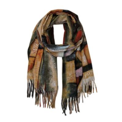 China 2022 Factory direct sales winter women's winter women's elegant custom accessories printing polyester scarf for sale