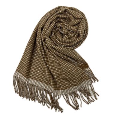 China Warm Soft Chunky Large Blanket Wrap Tassel Winter Scarf Women's Autumn Cotton Classic Plaid Scarf For Women for sale