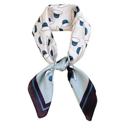 China Custom Quality Print Polyester Lady Scarf Designer Luxury Silk Hair Neck Scarf Custom Made Scarf for sale