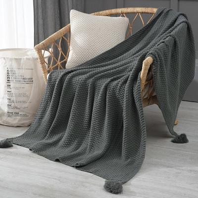 China beautiful and practical throw 100%acrylic knitted blanket and hand made woven blanket modern popular bohemian blanket for sale