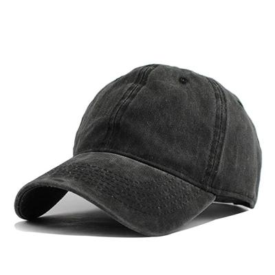 China Vintage Washed COMMON Washed High Quality Design Unisex Custom Denim 5 Panel Baseball Caps for sale