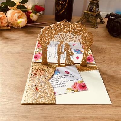 China Europe laser cutting cards for wedding, invitation, greetings, wedding cards for sale