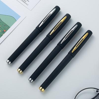 China Best Pen Gift Promotion Ball Point Pen Heavy Advertising Personalized Metal Black Gel Pen Black Business Enrollment Body for sale