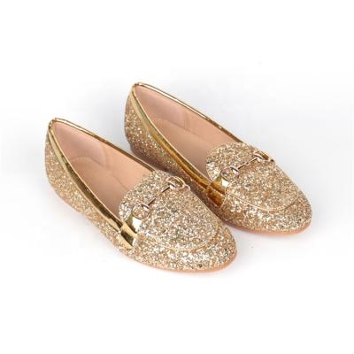 China Fashion Trend BOBNINI LOGO Comfortable Ladies Closed Footwear Custom Flat Shoes Glitter Shiny for sale