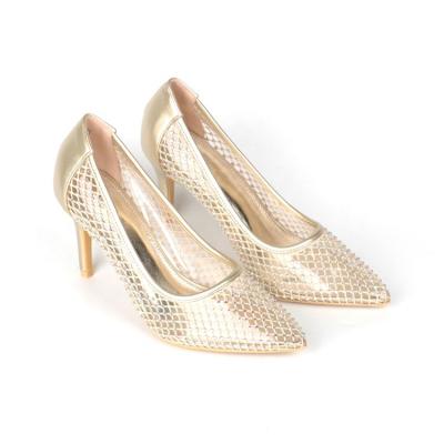 China Trend BOBNINI LOGO Custom Made Fashion Wedding Heels For Ladies Pointed Pencil Heels Principal Diamond for sale