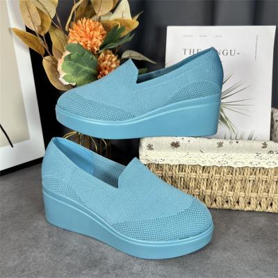 China Wholesale Low MOQ Lightweight Wedding Wedge Shoes Casual Women Sneakers Shoes For Work for sale