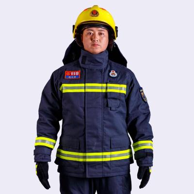 China Firefighter Fire Protection Factory direct professional fire fighters safety clothing aramid fabric fireman uniform suit for sale