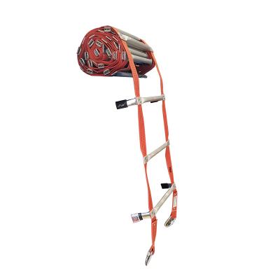 China Folding Ladders Hot selling steel canvas nylon fire escape emergency folding ladder hanging fire rope ladder climbing for sale